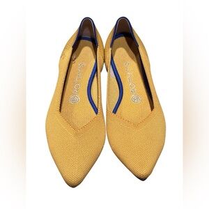 Rothy The Point Flats in Marigold Yellow removable insole, machine was…